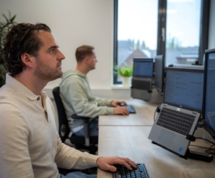 Hein en Sjoerd aan het werk