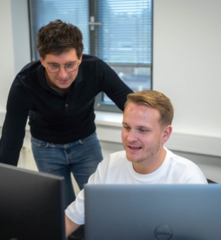 Remco en Sjoerd in overleg