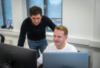 Remco en Sjoerd in overleg